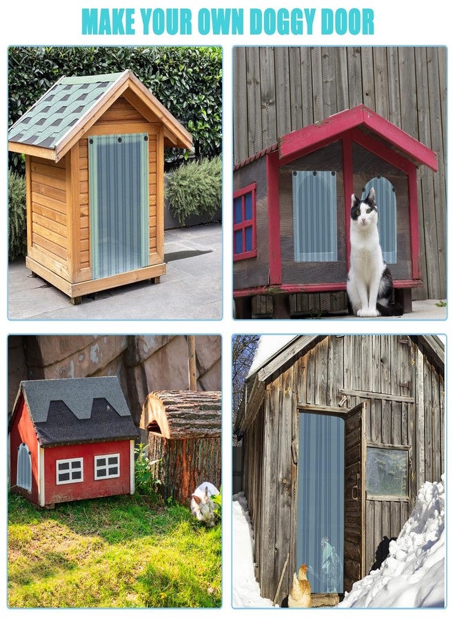 Ysglory Dog Door Replacement Flap Plastic Vinyl Door Strips Transparent Dog House Door Flap Strips for DIY Dog or Cat Door, Easy to Cut & Install, 11.8 in x 4.9 ft - Image 2
